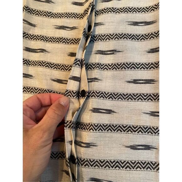 Alice + Olivia Isabelle Cotton/Linen Blend Sleeveless Shirtdress SMALL - Picture 5 of 6